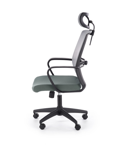 ARSEN Fotel Biurowy Popielaty z Regulowanym Podparciem Pleców Ergonomiczny