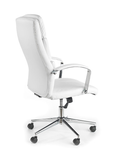 AURELIUS Fotel Gabinetowy Eco Skóra Biały Elegancja w Biurze