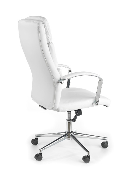 AURELIUS Fotel Gabinetowy Eco Skóra Biały Elegancja w Biurze