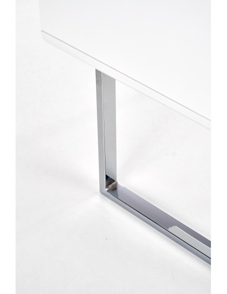 B30 Biurko z Szufladami 120/55/76 cm Biały/Chrom Nowoczesne Miejsce Pracy