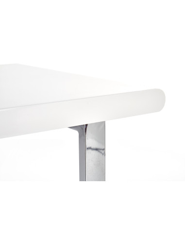 B30 Biurko z Szufladami 120/55/76 cm Biały/Chrom Nowoczesne Miejsce Pracy