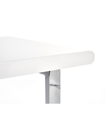 B30 Biurko z Szufladami 120/55/76 cm Biały/Chrom Nowoczesne Miejsce Pracy