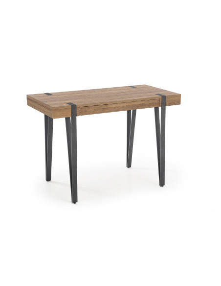 B39 Biurko z Szufladą Orzech Miodowy/Czarny - Praktyczne i Eleganckie