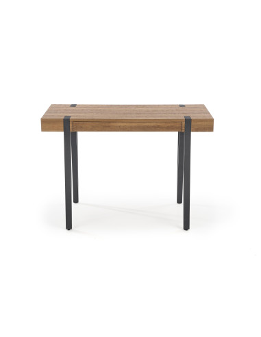 B39 Biurko z Szufladą Orzech Miodowy/Czarny - Praktyczne i Eleganckie