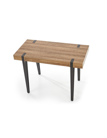 B39 Biurko z Szufladą Orzech Miodowy/Czarny - Praktyczne i Eleganckie