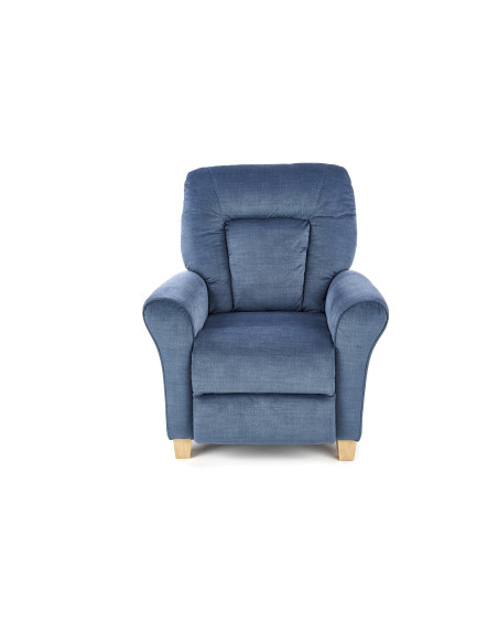 BARD Fotel Drewniany Wypoczynkowy Ciemny Niebieski - Relaks i Elegancja