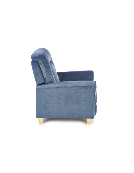 BARD Fotel Drewniany Wypoczynkowy Ciemny Niebieski - Relaks i Elegancja