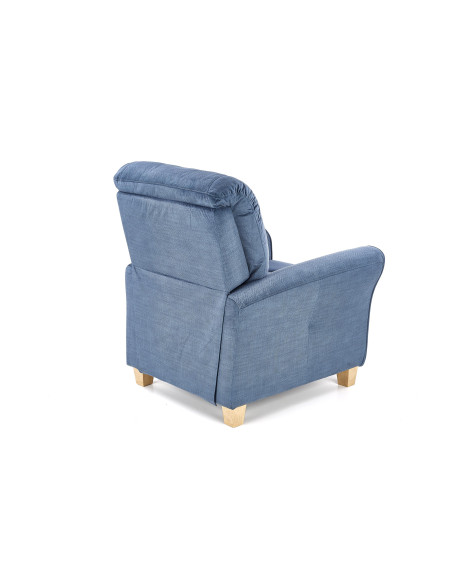 BARD Fotel Drewniany Wypoczynkowy Ciemny Niebieski - Relaks i Elegancja