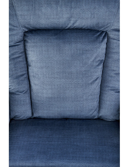 BARD Fotel Drewniany Wypoczynkowy Ciemny Niebieski - Relaks i Elegancja