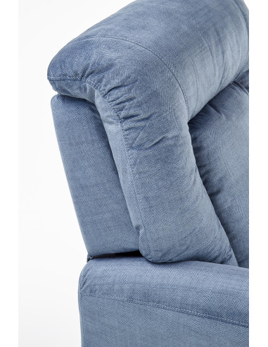 BARD Fotel Drewniany Wypoczynkowy Ciemny Niebieski - Relaks i Elegancja