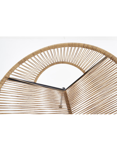 BARI Fotel Rattanowy Naturalny/Czarny - Naturalna Elegancja