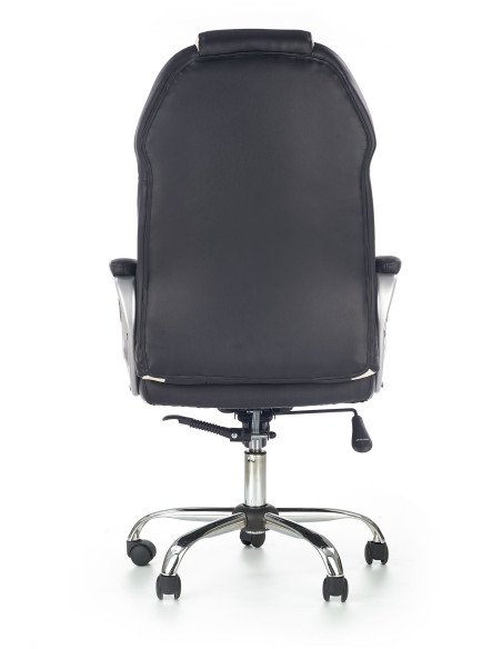 BARTON Fotel Gabinetowy Eco Skóra Czarno-Biały - Nowoczesny i Elegancki