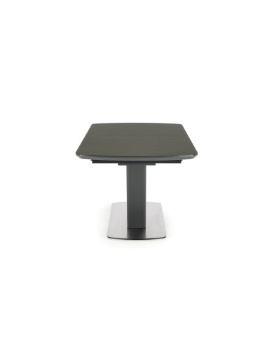 Stół rozkładany szklany ARKE 160-200 cm antracytowy mat / orzech