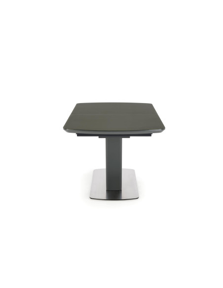 Stół rozkładany szklany ARKE 160-200 cm antracytowy mat / orzech