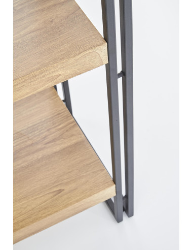 BOLIVAR Regał REG1 Dąb Złoty/Czarny - Stylowa Organizacja Przestrzeni