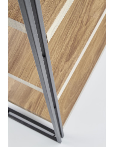 BOLIVAR Regał REG1 Dąb Złoty/Czarny - Stylowa Organizacja Przestrzeni