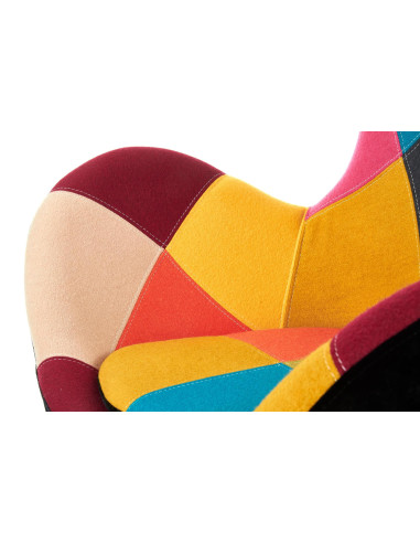 Fotel TIBERIO / stal chromowana - patchwork