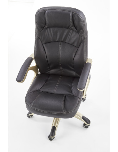 CARLOS Fotel Gabinetowy Czarny - Eco Skóra Perforowana - MULTIBLOCK