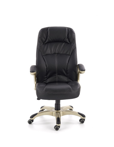 CARLOS Fotel Gabinetowy Czarny - Eco Skóra Perforowana - MULTIBLOCK