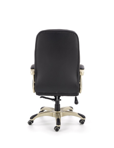 CARLOS Fotel Gabinetowy Czarny - Eco Skóra Perforowana - MULTIBLOCK