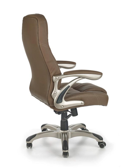 CARLOS Fotel Gabinetowy Jasno Brązowy - Eco Skóra Perforowana - MULTIBLOCK