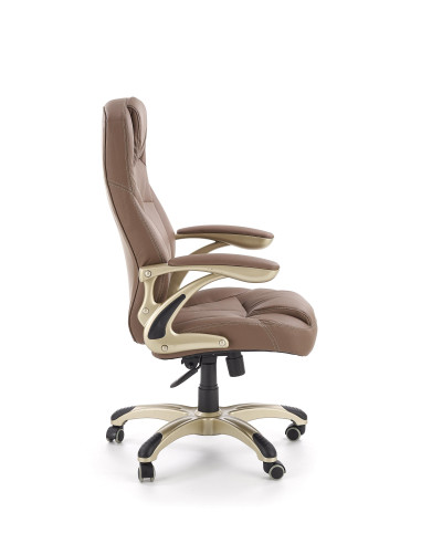 CARLOS Fotel Gabinetowy Jasno Brązowy - Eco Skóra Perforowana - MULTIBLOCK