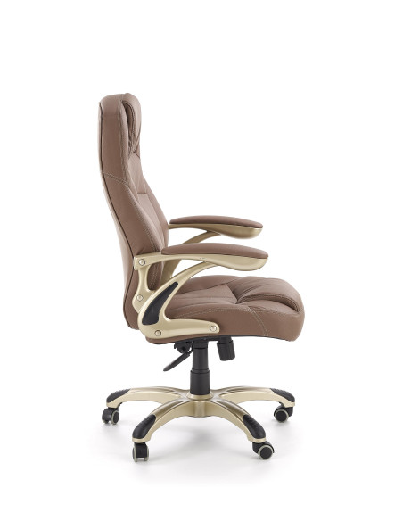 CARLOS Fotel Gabinetowy Jasno Brązowy - Eco Skóra Perforowana - MULTIBLOCK