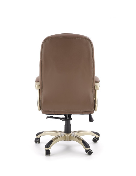 CARLOS Fotel Gabinetowy Jasno Brązowy - Eco Skóra Perforowana - MULTIBLOCK