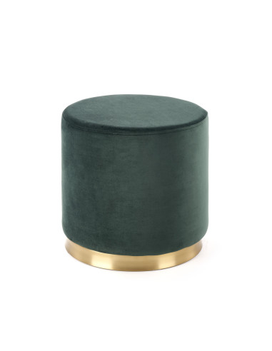 Duncan pufa tkanina / stal - ciemny zielony / złoty