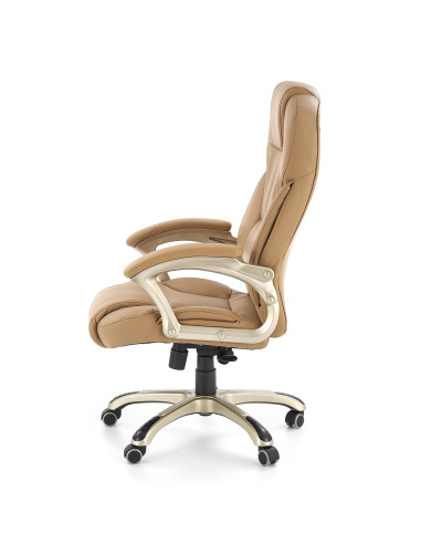 DESMOND Fotel Gabinetowy Beżowy Eco Skóra - Ciepło i Komfort