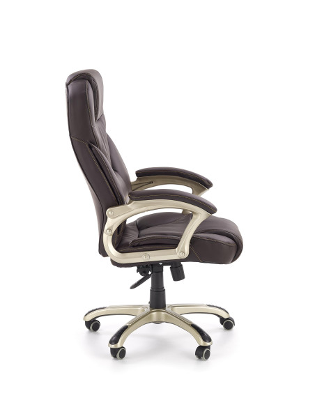 DESMOND Fotel Gabinetowy Ciemny Brąz Eco Skóra - Elegancja w Biurze