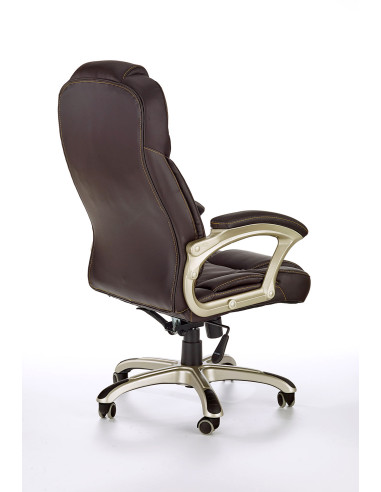 DESMOND Fotel Gabinetowy Ciemny Brąz Eco Skóra - Elegancja w Biurze