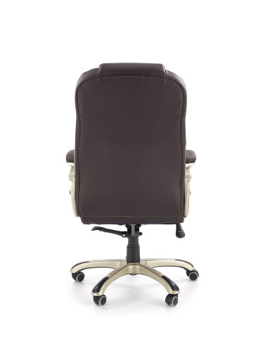 DESMOND Fotel Gabinetowy Ciemny Brąz Eco Skóra - Elegancja w Biurze