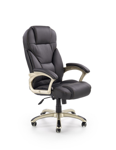 DESMOND Fotel Gabinetowy Czarny Eco Skóra - Profesjonalizm i Styl