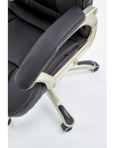 DESMOND Fotel Gabinetowy Czarny Eco Skóra - Profesjonalizm i Styl