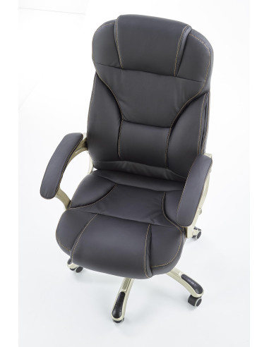 DESMOND Fotel Gabinetowy Czarny Eco Skóra - Profesjonalizm i Styl