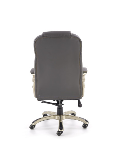 DESMOND Fotel Gabinetowy Popiel Eco Skóra - Nowoczesna Biurowa Elegancja