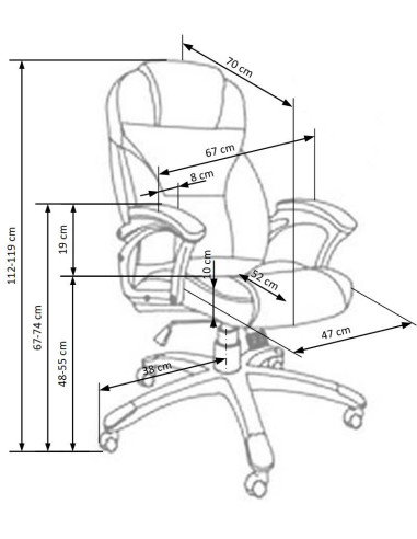 DESMOND 2 Fotel Gabinetowy Ciemny Popielaty - Subtelna Elegancja