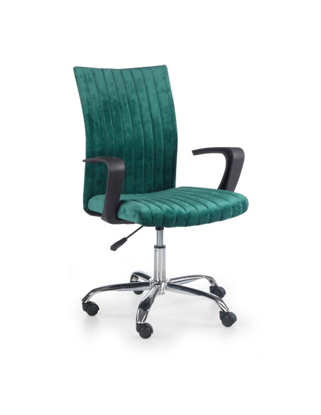 DORAL Fotel Młodzieżowy Ciemno Zielony - Komfortowe Miejsce do Nauki