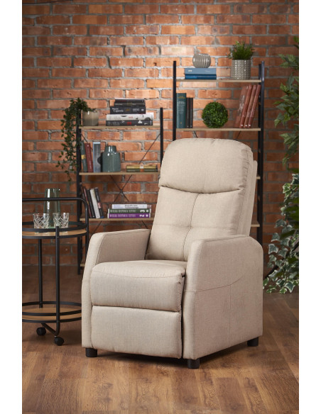 FELIPE Fotel Rozkładany Beżowy - Maksymalny Komfort w Stylowym Wykonaniu