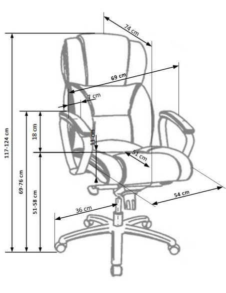 FOSTER Fotel Gabinetowy Skóra Czarny / Chrom - Elegancja i Funkcjonalność