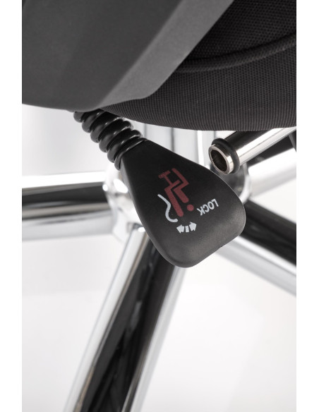 FREEMAN Fotel Biurowy z Wysuwanym Podnóżkiem Czarny-Popiel | Tk. Membranowa