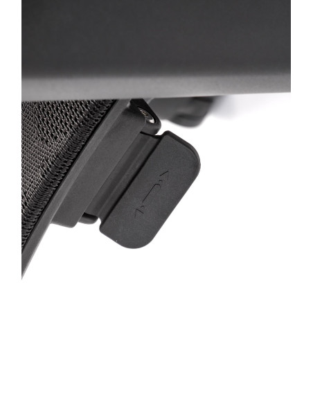 FREEMAN Fotel Biurowy z Wysuwanym Podnóżkiem Czarny-Popiel | Tk. Membranowa