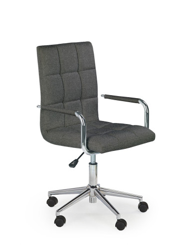 GONZO 3 Fotel Młodzieżowy Velvet Ciemny Popiel - Komfort i Ergonomia