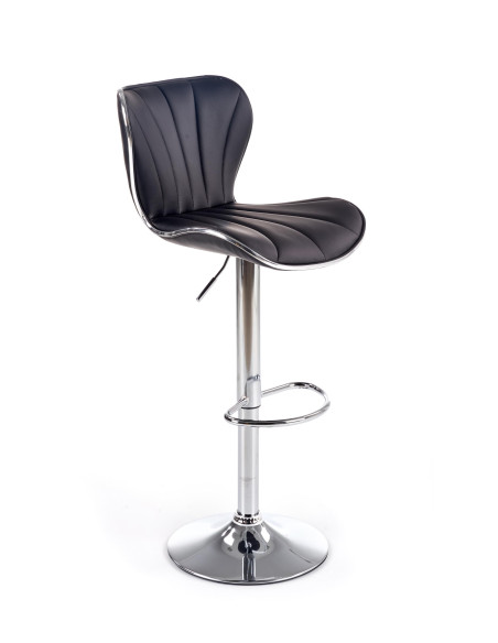 H69 Hoker Czarny | Stal Chromowana/Eco Skóra - Elegancja i Wygoda