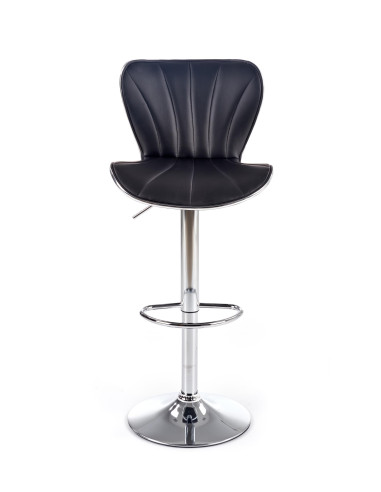 H69 Hoker Czarny | Stal Chromowana/Eco Skóra - Elegancja i Wygoda