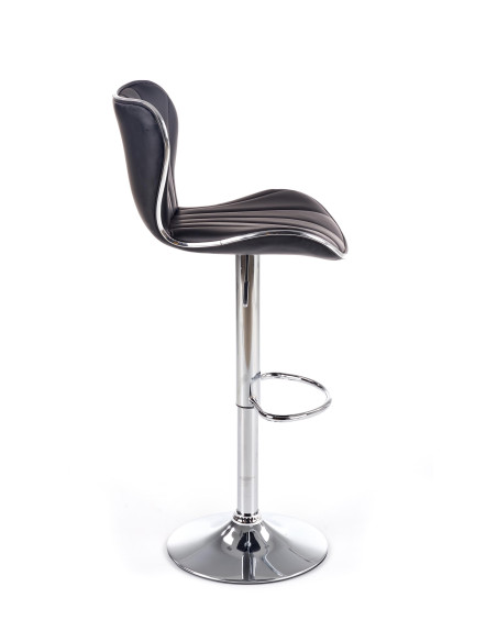 H69 Hoker Czarny | Stal Chromowana/Eco Skóra - Elegancja i Wygoda