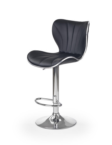 H69 Hoker Czarny | Stal Chromowana/Eco Skóra - Elegancja i Wygoda