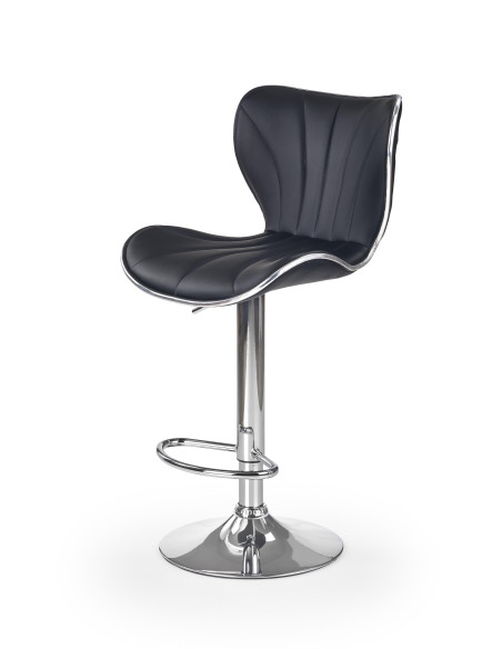 H69 Hoker Czarny | Stal Chromowana/Eco Skóra - Elegancja i Wygoda