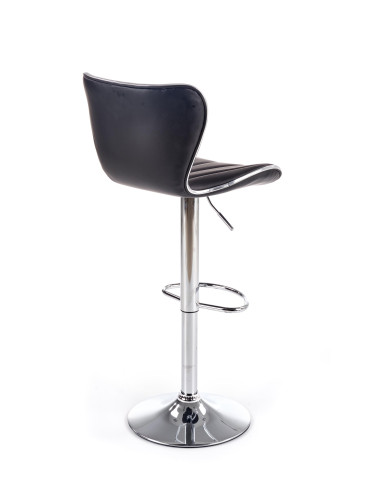 H69 Hoker Czarny | Stal Chromowana/Eco Skóra - Elegancja i Wygoda